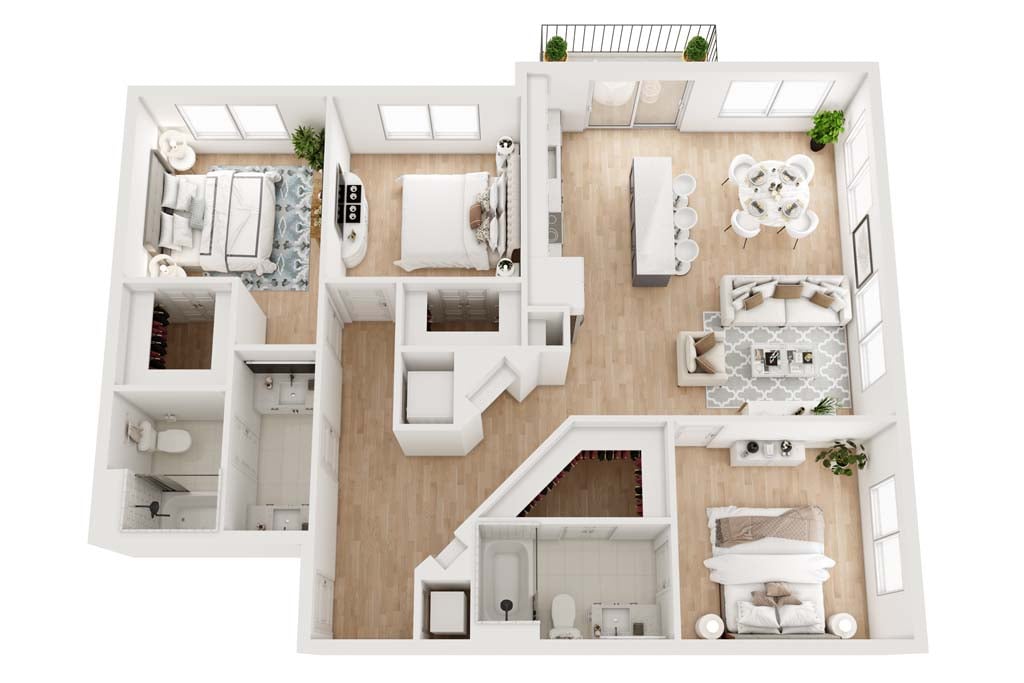 Floor plan layout diagram for 3A